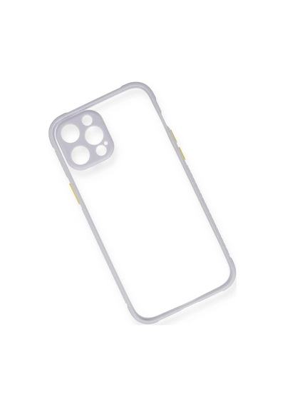 Ilkeshop Newface Apple iPhone Uyumlu 12 Kılıf Miami Şeffaf Silikon - Lila