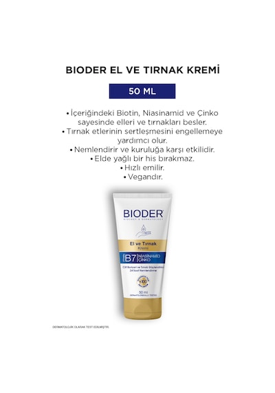 Bioder El Ve Tırnak Kremi 50 Ml 2 Adet