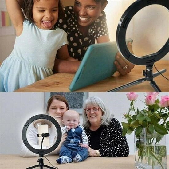 Mcg 8inç 20cm Youtube Instagram Tiktok Selfie Stüdyo Video Fotoğraf Ring Light Tripod Led Halk Renkli