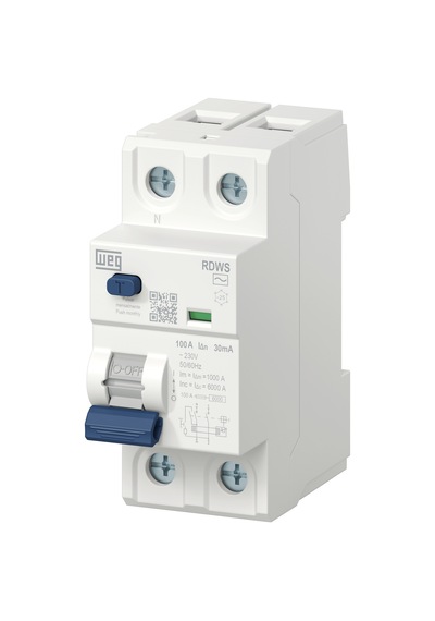Weg Rdws-ac-30-25-2-d24 1p+n, 25 A, 30 Ma, 6 Ka , Ac Tipi, Monofaze Kaçak Akım Rölesi