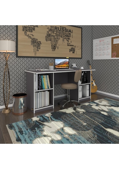 Kenzlife Ofis Masası Masi Oka Gri 75 170 80 Raflı Dolap Çiftli Bilgisayar Çalışma Masası Beyaz Kenzlife Ofis Masası Masi Oka Gri 75 170 80 Raflı Dolap Çiftli Bilgisayar Çalışma Masası Beyaz