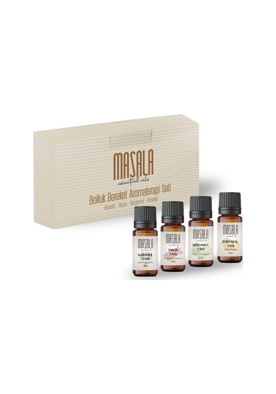 Masala Tarçın Yağı 10 ML + Karanfil Yağı 10 ML + Portakal Yağı 10 ML + Bergamot Yağ 10 ML