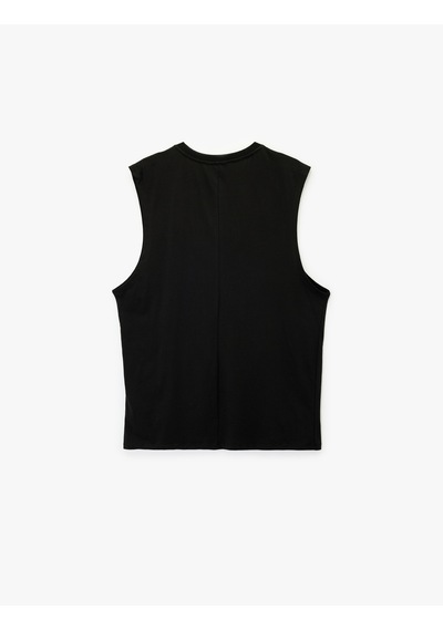 Koton Regular Fit Kolsuz Bisiklet Yaka Pamuklu Basic Atlet Siyah 6sam30002mk Siyah