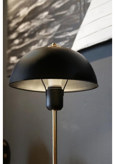 Bohhem North Home Mantar Başlıklı Siyah Metal Abajur Salon Ofis Cafe Işletme Masa Lambası Siyah Diğer