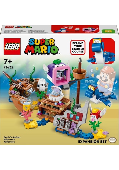 LEGO® Super Mario™ Dorrie'nin Batık Gemi Macerası Ek Macera Seti 71432 7+ Yaratıcı Oyuncak Yapım Seti - 500 Parça