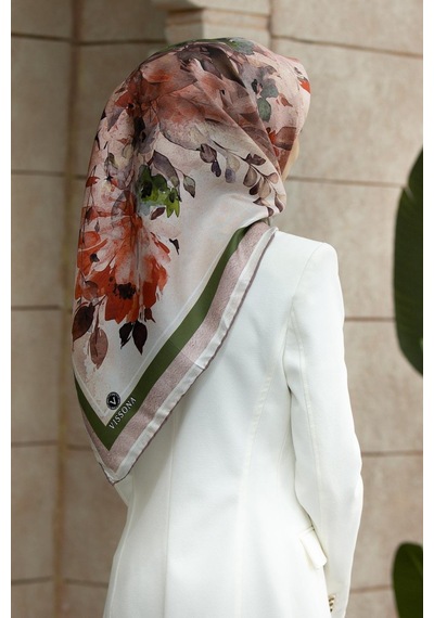 Vissona %100 Twill İpek Bahar Çiçekleri Desenli Narçiçeği - Haki Renkli 90x90 Eşarp Dikim Şekli : El Dikişi Çok Renkli Vissona %100 Twill İpek Bahar Çiçekleri Desenli Narçiçeği - Haki Renkli 90x90 Eşarp Dikim Şekli : El Dikişi Çok Renkli