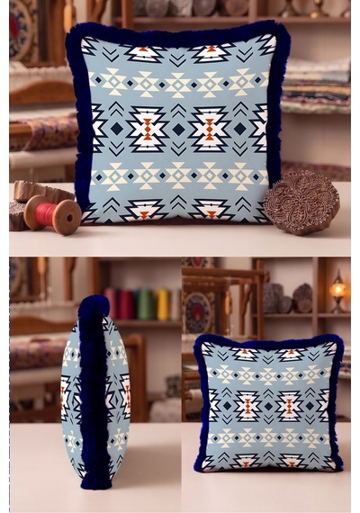 Boho Etnik Geometrik Desenli Saçaklı Yastık Kılıfı-aztek Mavi Lacivert Saks Püsküllü Kırlent Kılıfı Serin Lagün Ritüel Boho Etnik Geometrik Desenli Saçaklı Yastık Kılıfı-aztek Mavi Lacivert Saks Püsküllü Kırlent Kılıfı Serin Lagün Ritüel