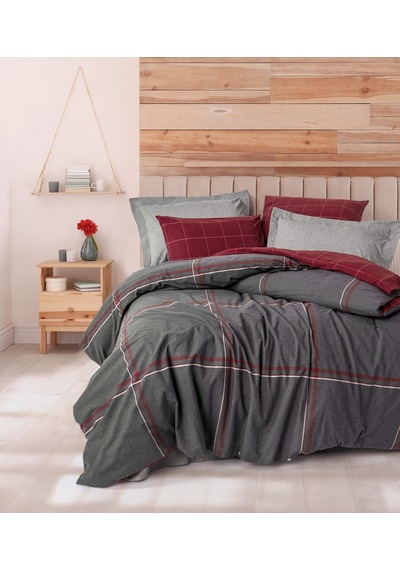 Cotton Box Warm Flanel Tek Kişilik Nevresim Takımı Sento Gri