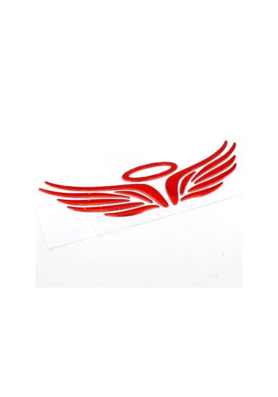 Melek Kanatları Otomobil Sticker Kırmızı Cs027