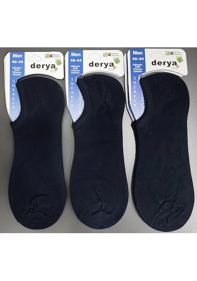 Derya Erkek Bambu Sneaker Çorap 12 Adet Lacivert