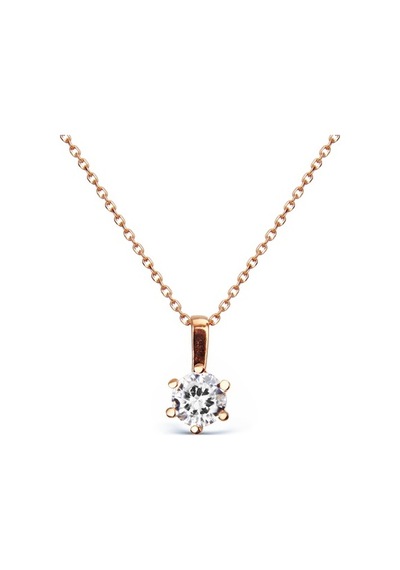 Argentum Concept - Gümüş Rose Tek Taş Set