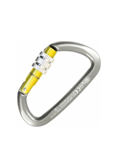 Kong Guide Screw Sleeve Vidalı Kilitli Alüminyum 30kn D Karabina En 12275 / En 362 / Uıaa / Eac S Gri