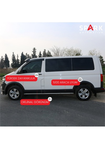 Volkswagen Transporter T6 2015-2020 Yıl Aralığı Uyumlu Kısa Şase Çift Sürgü Dodik Seti 11 Parça Siyah
