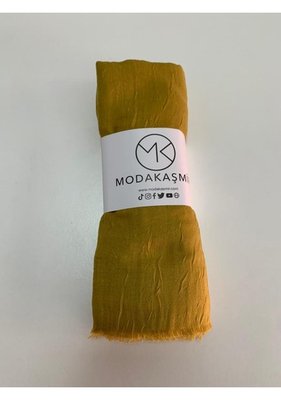 Aminenesil Modakaşmir Bambu Şal Oksit Sarı Hardal