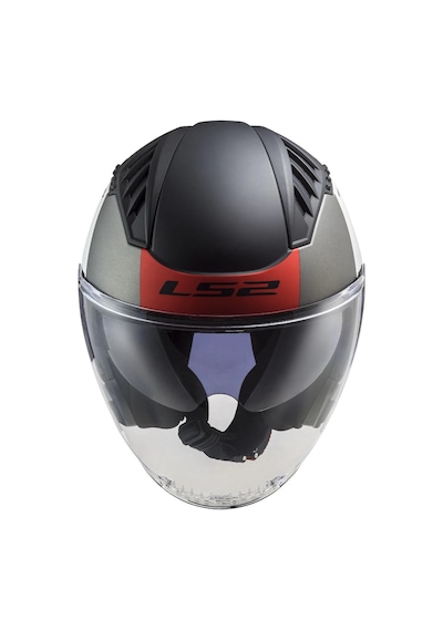 Ls2 Copter 2 Urbane Mat Beyaz-kırmızı Kask Beyaz-kırmızı