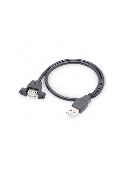 Panel Tipi Vidalı USB 2.0 Uzatma Kablosu-1 Metre