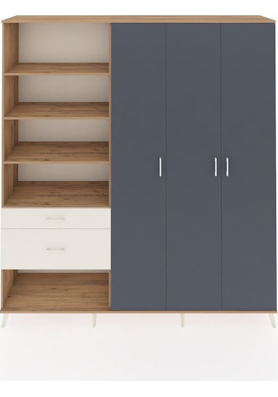 Hyperion Dolap 16 Raflı 2 Çekmeceli 3 Kapaklı 220x44x243 Çam-antrasit/aytaşı Antrasıt/aytası Hyperion Dolap 16 Raflı 2 Çekmeceli 3 Kapaklı 220x44x243 Çam-antrasit/aytaşı Antrasıt/aytası