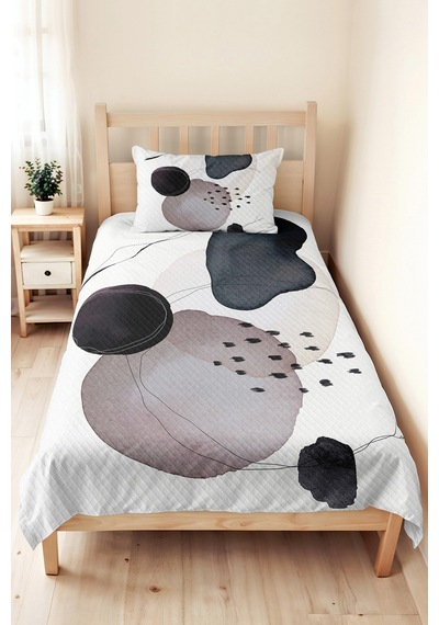 Geometrik Gri Genç Odası Tek Kişilik Pike Takımı - Antrasit Vizon 160x220 Cm Kapitone Yatak Örtüsü Naif Papatya Yansıması Geometrik Gri Genç Odası Tek Kişilik Pike Takımı - Antrasit Vizon 160x220 Cm Kapitone Yatak Örtüsü Naif Papatya Yansıması