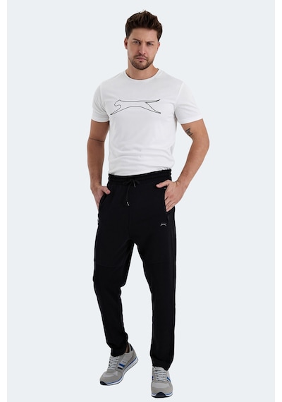 Slazenger Ones In Erkek Fermuar Cepli Siyah Eşofman Altı Siyah