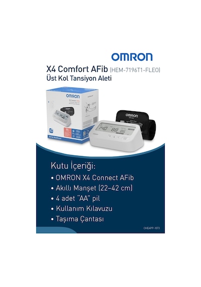 Omron X4 Connect Afib Üst Koldan Ölçer Dijital Tansiyon Aleti