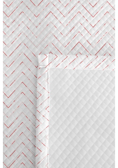 Beyaz Geometrik Tek Kişilik Dekoratif Pike Takımı - Kırmızı Zigzag Çizgili 160x220 Cm Yatak Örtüsü Dumanlı Eşik Fısıltısı Beyaz Geometrik Tek Kişilik Dekoratif Pike Takımı - Kırmızı Zigzag Çizgili 160x220 Cm Yatak Örtüsü Dumanlı Eşik Fısıltısı