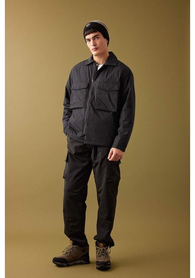DeFacto Relax Fit Polo Yaka Gömlek Ceket B4941AX24SPBK81