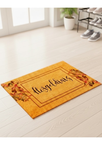 Esnature Sarmaşık Desenli Kapı Paspası Önü Paspası 45x70 Cm