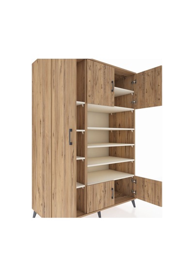 Kronos Dolap 10 Raflı 5 Kapaklı 132x59x195 Çam-çam/aytaşı Çam
