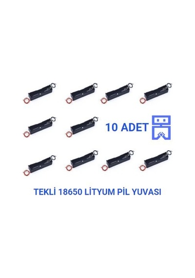 Robotiko Tekli 1 Li 18650 Lityum Pil Yuvası 10 Adet