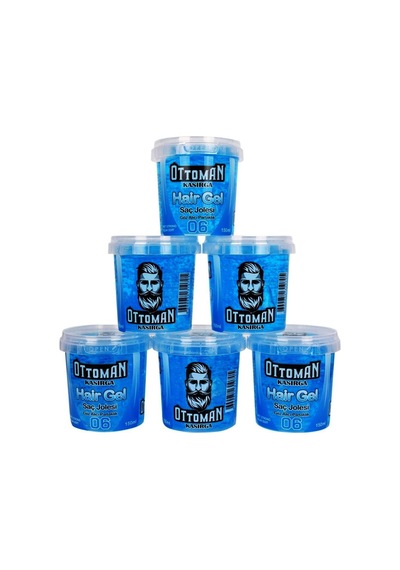 Ottoman Kasırga Saç Jölesi 150ml Mavi Islak Sert - 6'li Paket
