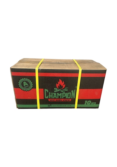 Champion Pres Mangal Kömürü Delikli Biriket Kömür 10 KG Champion Pres Mangal Kömürü Delikli Biriket Kömür 10 KG