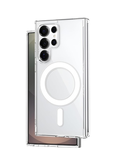 Samsung Galaxy S25 Ultra İle Uyumlu Kılıf Şeffaf Kamera Korumalı Magsafe Uyumlu Telefon Kılıfı