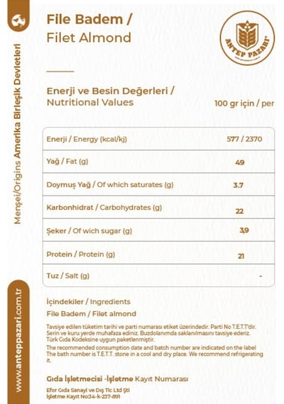 File Badem - 100 Gram Diğer