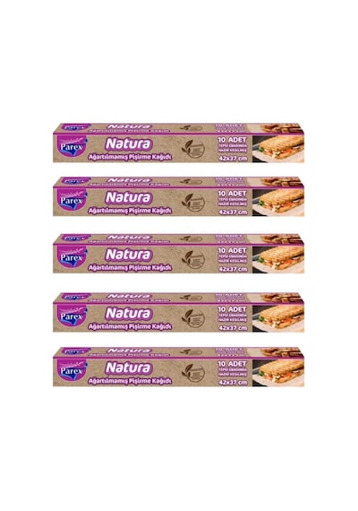 Parex 1909405-5 Natura Ağartılmamış Hazır Pişirme Kağıdı 10'lu X 5 Adet Diğer