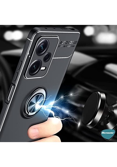5g Için Kılıf Kickstand Ring Holder Siyah X5 5g İle Uyumlu Kılıf - Siyah Diğer