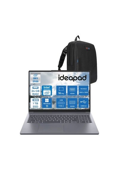 Lenovo IdeaPad Slim 3 16IRH10 83K2001UTRH05 i5-13420H 24 GB 1 TB SSD 16" W11H Dizüstü Bilgisayar + Zetta Çanta