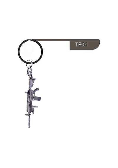 Anahtarlık Gerçekçi Özel Tasarım Kod : Tf-01 Beyaz - Gri