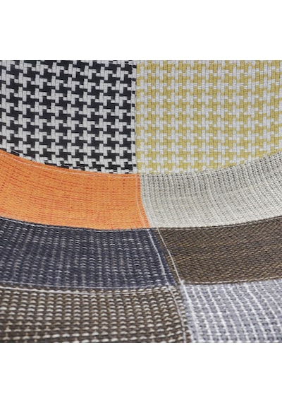 T.conept Renkli Patchwork Sandalye Ahşap Ayaklı
