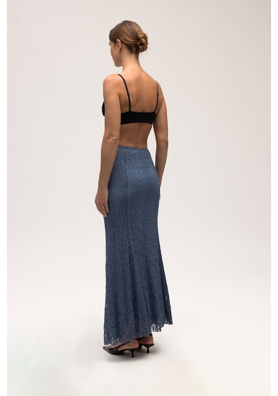 Mai Collection Mai Studios Co. Veylia Uzun İndigo Dantel Etek İndigo