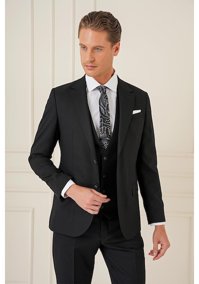 Efor Tk 903 Slim Fit Siyah Klasik Takım Elbise Siyah
