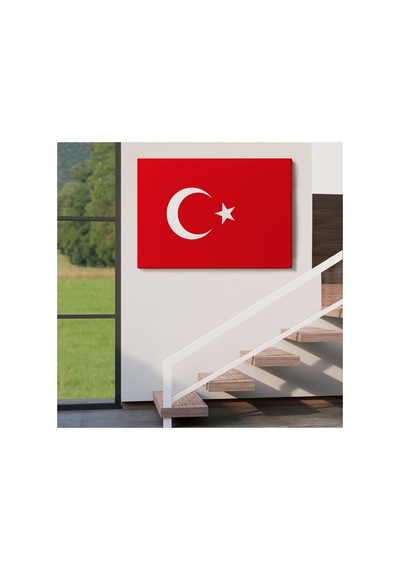Türk Bayrağı Dekoratif Kanvas Duvar Yüksek Kaliteli Kanvas Canvas Tablo