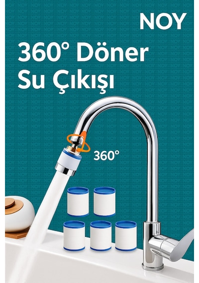 Filtreli Duş Başlığı Su Arıtıcı Ve Kireç Önleyici Musluk Başlığı