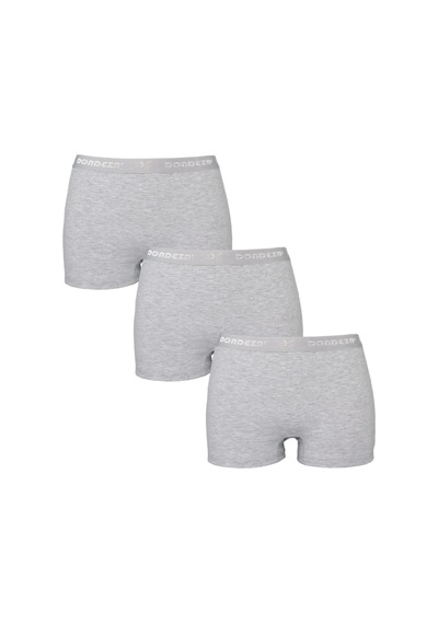 Dondeza 3'lü Paket Kadın Boxer gri
