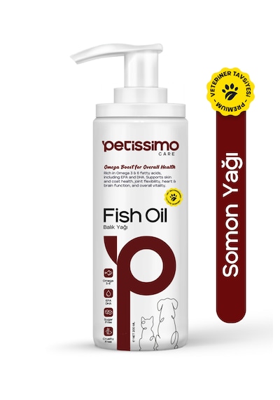 Petissimo Care Kedi Ve Köpekler İçin Balık Yağı - Omega 3-6 İçerikli Tüy Ve Genel Sağlık  - 200 Ml