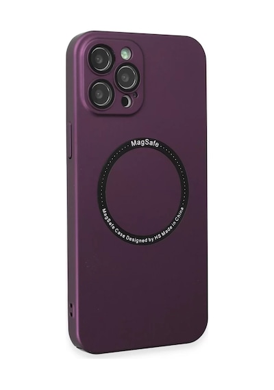 Newface Apple İphone 12 Pro Kılıf Jack Magneticsafe Lens Silikon - Mürdüm