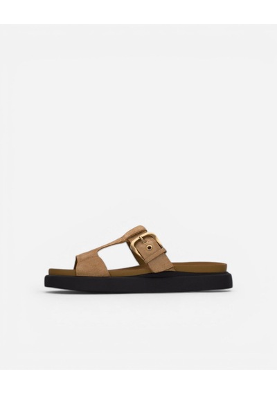 Clarks Aristella West Warm Sand Suede Kadın Bej Terlik 26185811 Bej