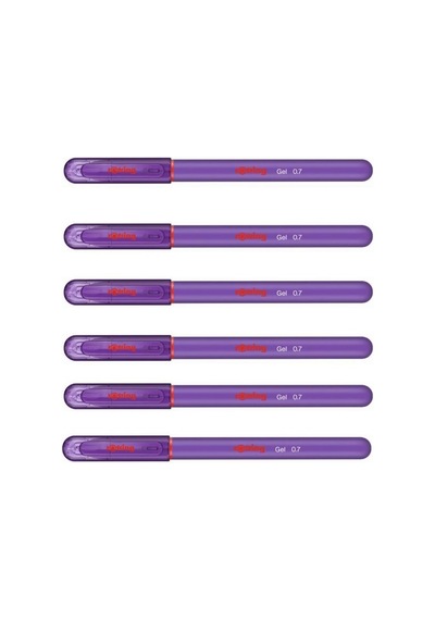 Tr Jel Mürekkepli Tükenmez Kalem, 0.7 Mm, Mor, 6'li Set Genel