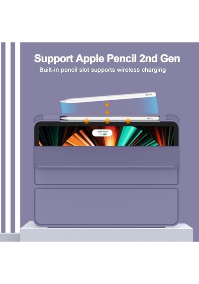 Apple Uyumlu iPad Pro 11inç M2 2024 Kılıf Pen Charge Kalem Bölmeli A2836 A2837 A3006
