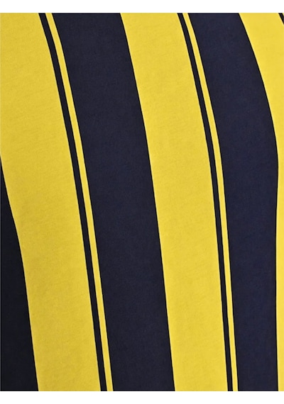 Fenerium Fenerbahçe Erkek Tribün Çubuklu T-shirt Uv Kutu Sarı - Lacivert