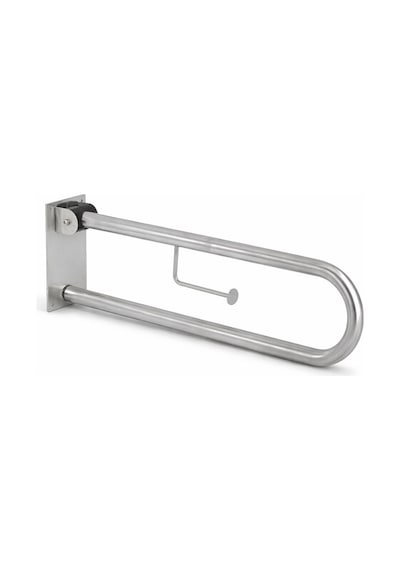 Aqua Bagno Basic Mafsallı Engelli Tutunma Barı Tuvalet Kağıtlıklı Paslanmaz Çelik 35.90.91.01.01 Krom